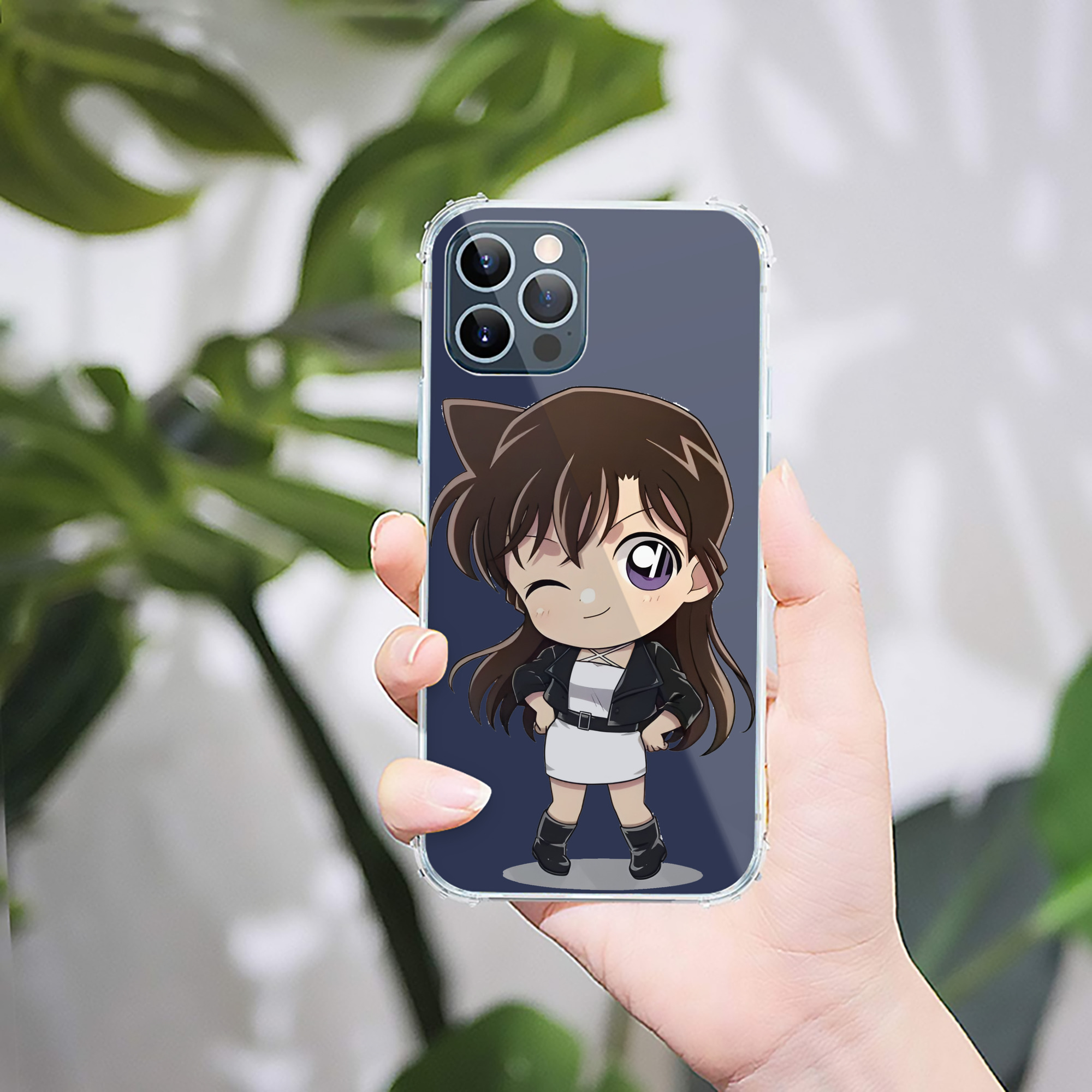 （画像用） 名探偵コナン 毛利 蘭 もうり らん、モーリ ラン Detective Conan Rachel Moore 【iPhone 12シリーズ対応】透明スマホケース（クリアソフトケース）